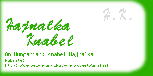 hajnalka knabel business card